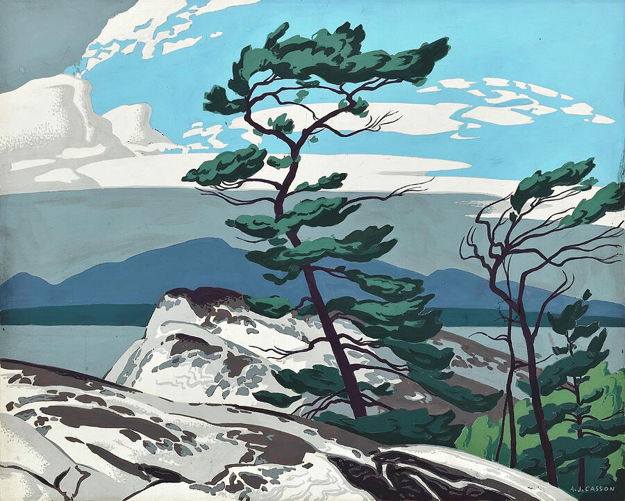 White Pine by A. J. Casson Painting by Alfred Joseph A J Casson