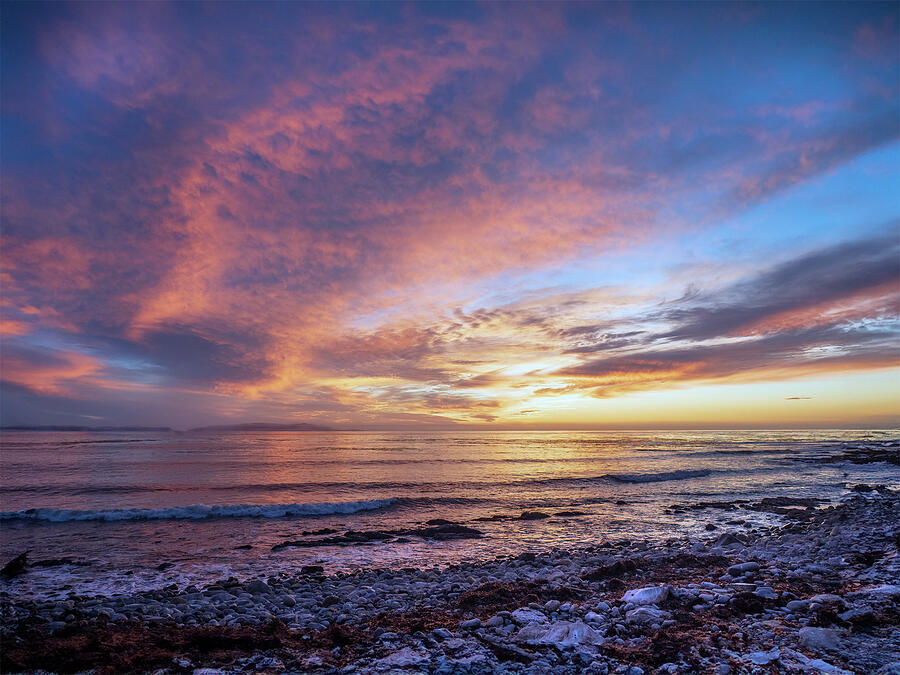White Point Sunset at Low Tide Photograph by Joe Schofield