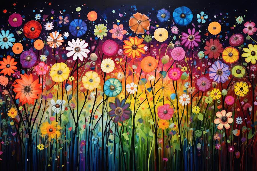 Wildflower Serenade Painting by Land of Dreams