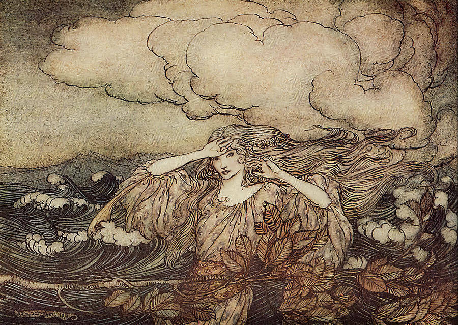 Wind and Waves from Book of Pictures 1913 by Arthur Rackham
