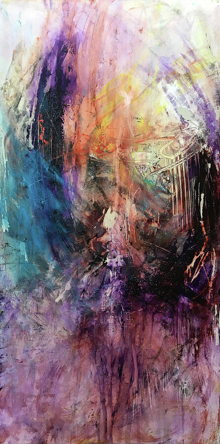 Wings Tearing Angel Painting by Rodney Frederickson