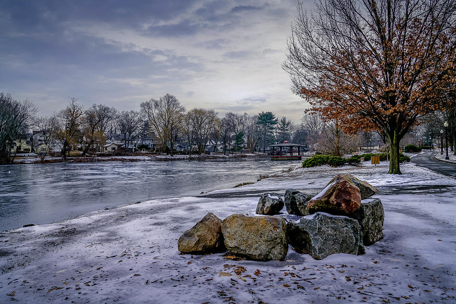 Winter at Coopers Pond Photograph by Penny Polakoff