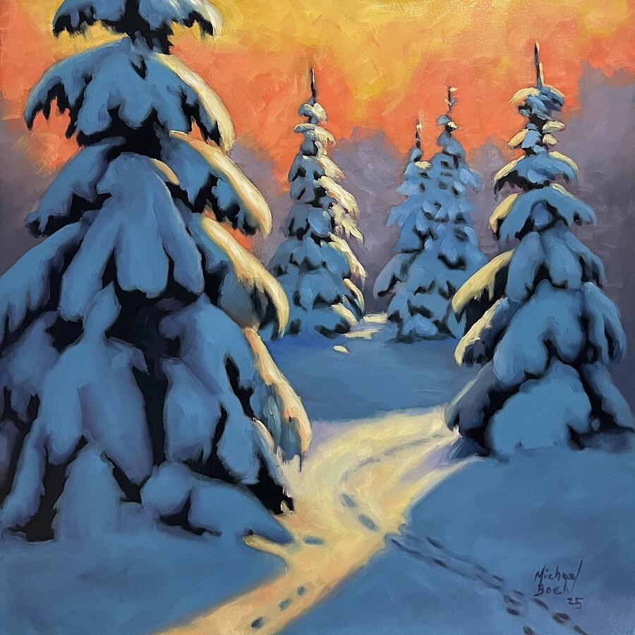 Winter Fantasy Painting by Michael Boehl