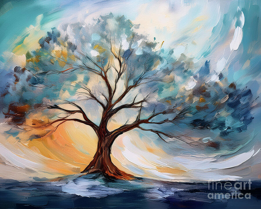 Wintering Tree Ai Art by Macro Abundance