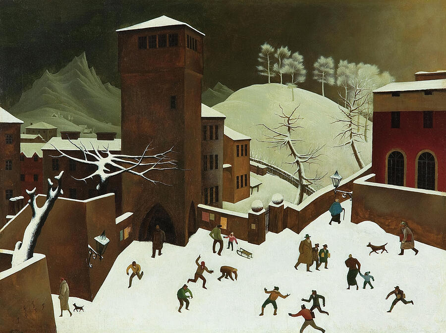 Winterlandschaft mit Turm - Winter Landscape with Tower by Franz