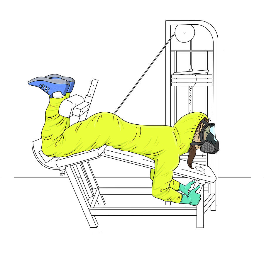 Wipe Down The Machine Drawing by Lila Ash