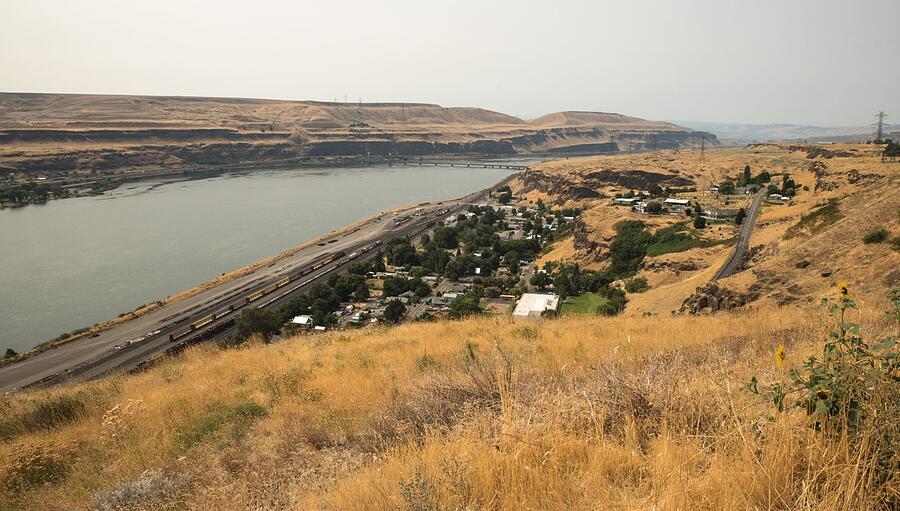 Wishram and Celilo Bridge Photograph by Tom Cochran
