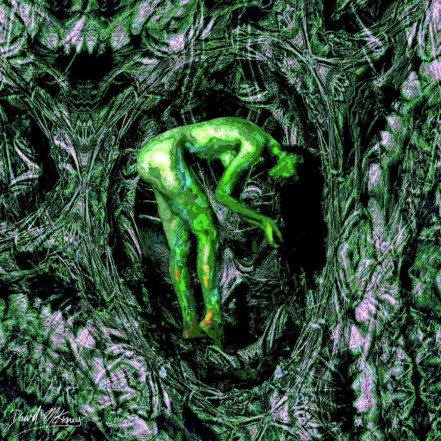 Woman Of The Wild Green Digital Art by David McKinney