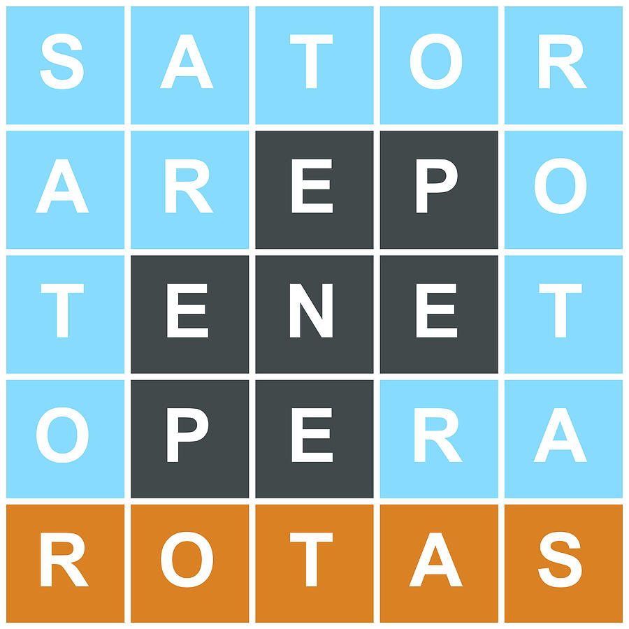 Wordle SATOR Square High Contrast Digital Art by Richard Reeve