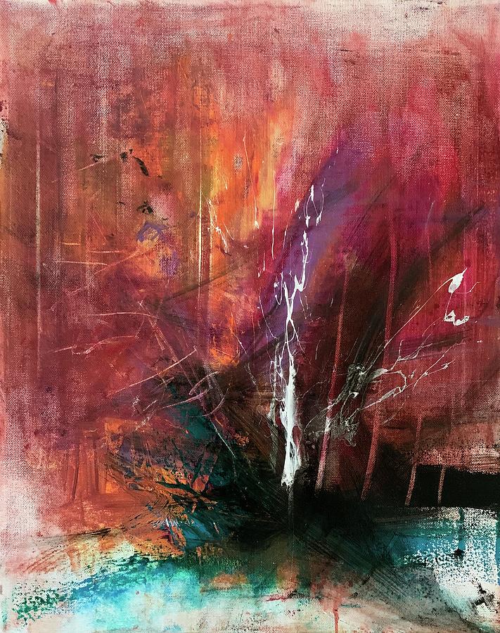 Woven Dark Painting by Rodney Frederickson