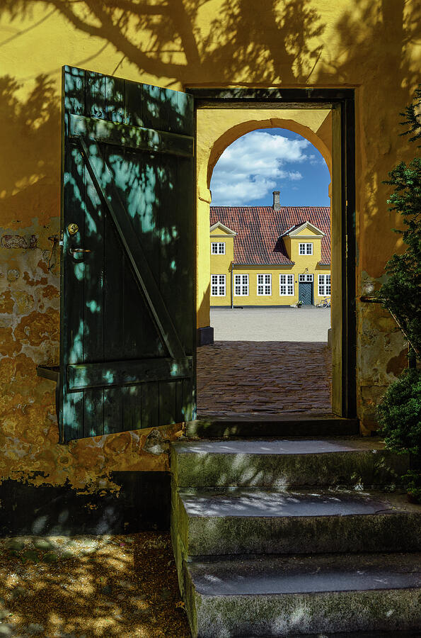 Charming Courtyard View Photograph - Yellow Arch by Steven Nelson