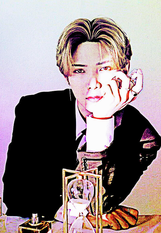 Yeosang, Ateez Digital Art by Gradify Creations