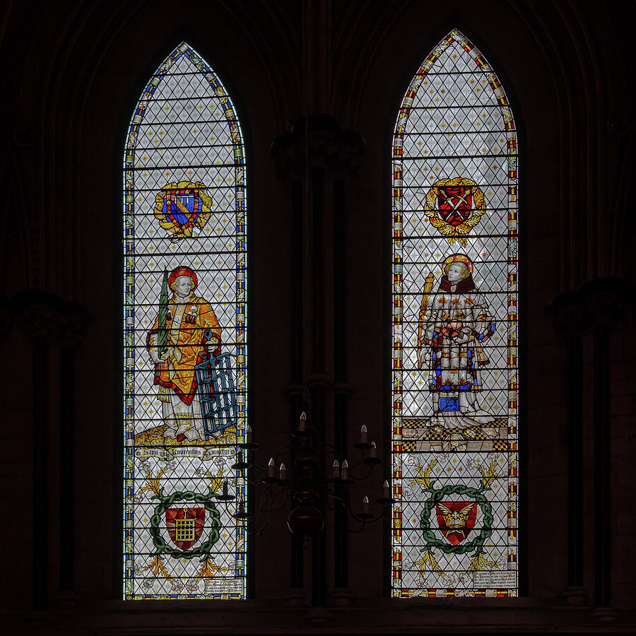 Historic Stained Glass Windows Photograph - York Minster Historic Stained Glass by Shirley Mitchell