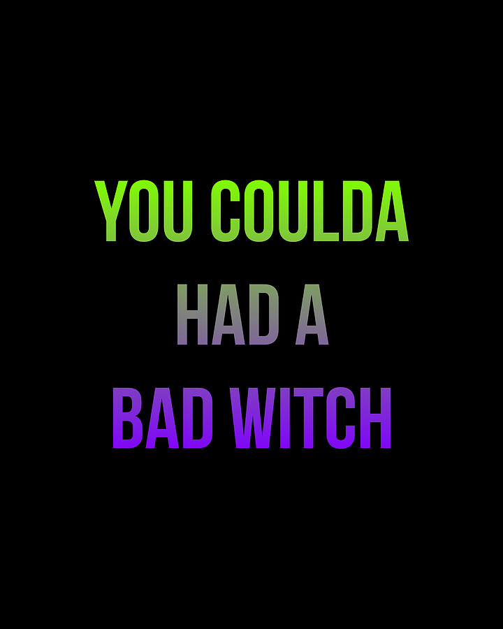 You Coulda Had a Bad Witch Halloween Digital Art by Flippin Sweet Gear