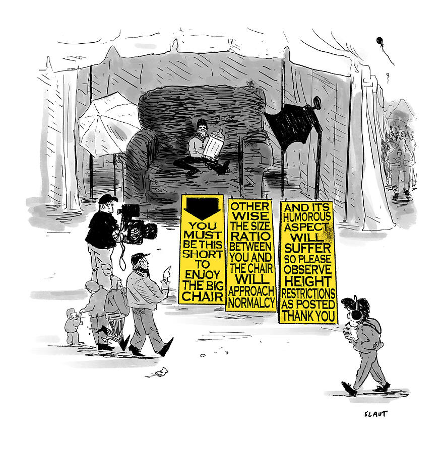 You Must be This Short to Enjoy the Big Chair Drawing by Sara Lautman