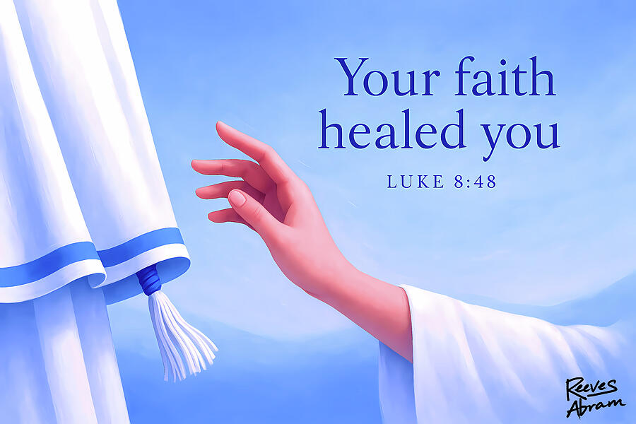 Your Faith Healed You Drawing by Reeves Abram - Pastor Reeves Studio - Metal Posters