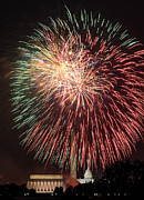 Fireworks over Washington DC on July 4th #1 Photograph by Steven Heap