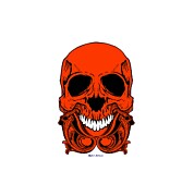 Red Skull  #1 Digital Art by Rafael Salazar