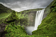 Skogafoss waterfall in southern Iceland from above #1 Photograph by Miroslav Liska