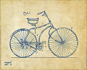 1890 Bicycle Patent Minimal - Vintage Digital Art by Nikki Marie Smith