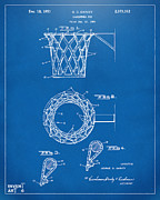 1951 Basketball Net Patent Artwork - Blueprint Digital Art by Nikki Marie Smith