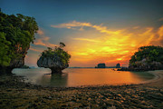 Sunset over Laopilae archipelago around Ko Hong island in Thailand #2 Photograph by Miroslav Liska