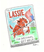 A Lassie Classic Drawing by Mary Lawton