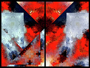 Abstract 475 476 Diptych Digital Art by Rafael Salazar