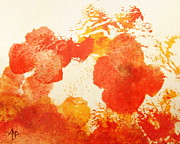 Abstract Poppies Painting by Angeles M Pomata