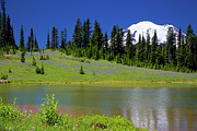 Alpine Lake near Mt. Rainer Photograph by Bruce Block