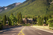 Banff Avenue and Parks Canada Administration Building in Cascade Photograph by Miroslav Liska