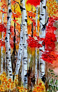 Birch Trees in Fall Digital Art by Rafael Salazar