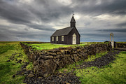 Black wooden church of Budir in Iceland Photograph by Miroslav Liska