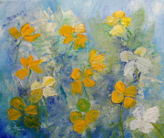 Blossoms In Breeze Painting by Angeles M Pomata