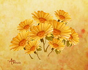 Bouquet of Daisies Mixed Media by Angeles M Pomata