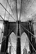 Brooklyn Bridge in Monochrome Photograph by Jessica Jenney