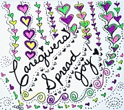 Caregivers Spread Joy Drawing by Carole Brecht