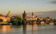 Charles bridge in Prague at sunset Photograph by Miroslav Liska