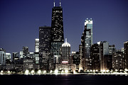 Chicago at Night High Resolution Photograph by Paul Velgos