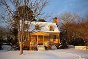 Colonial House in Winter Photograph by Rachel Morrison