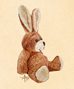Cuddly Rabbit Painting by Angeles M Pomata