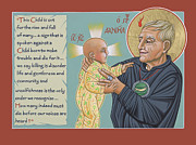 Holy Prophet Daniel Berrigan 291 Painting by William Hart McNichols
