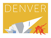 DENVER Art Museum/Gold Digital Art by Sam Brennan