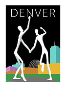 DENVER Dancers/Black Digital Art by Sam Brennan