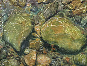 Elbow River Rocks 6 Painting by Madeleine Arnett