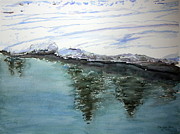 Elbow River Thaw 1 Painting by Madeleine Arnett