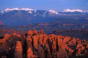 Fiery Furnace and La Sal Mountains Photograph by Dan Norris