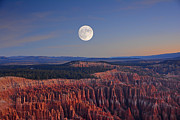 Full Moon over Bryce Canyon Photograph by Raymond Salani III