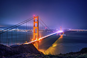 Golden Gate Bridge at night Photograph by Miroslav Liska