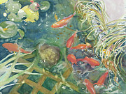 Goldfish Pond 2 Painting by Madeleine Arnett